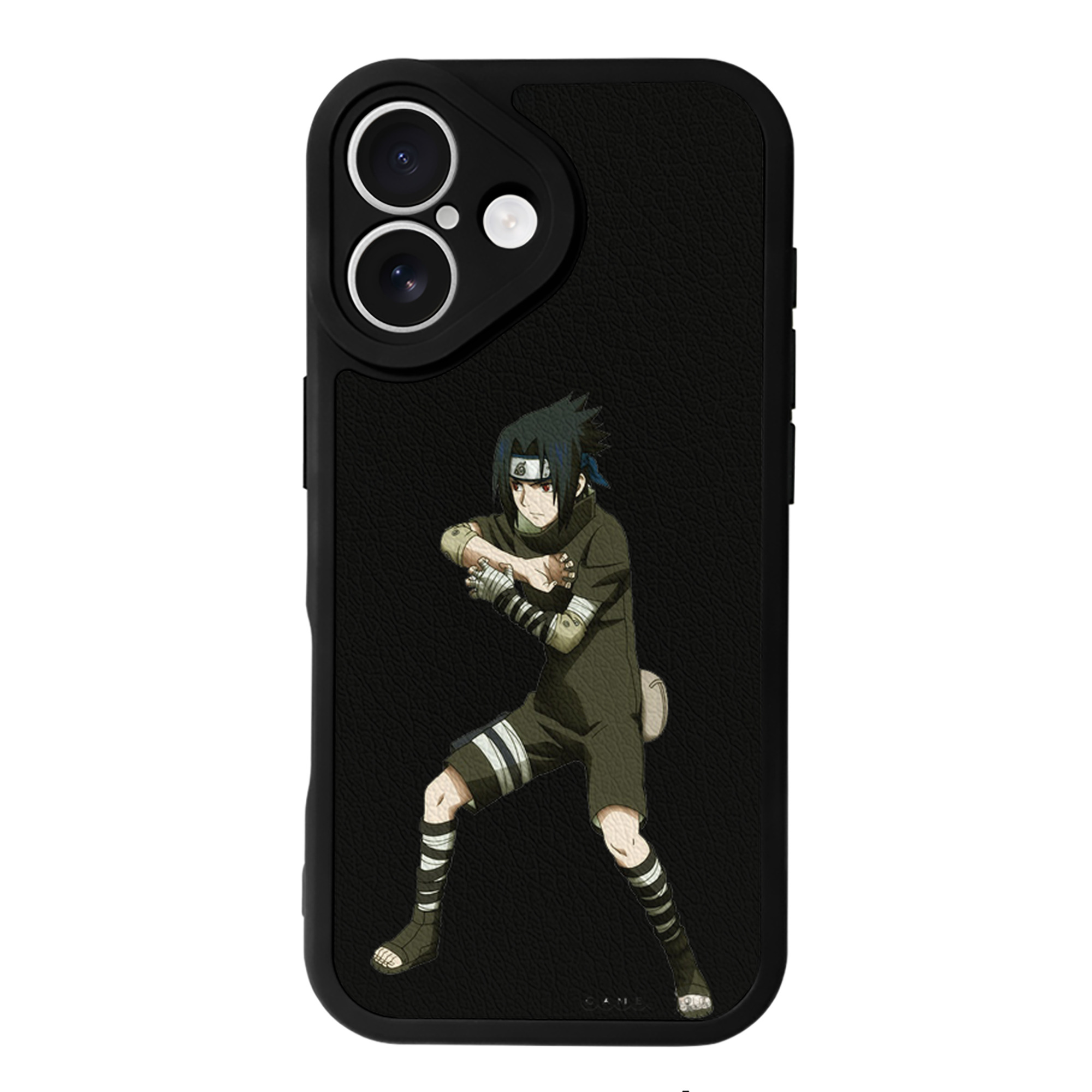 （画像用） NARUTO -ナルト- うちは サスケ Uchiha Sasuke 【iPhone 16シリーズ対応】シリコンスマホケース（レザー調） 材質：シリコン